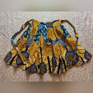 Vibrant A-Line Skirt in Yellow and Blue